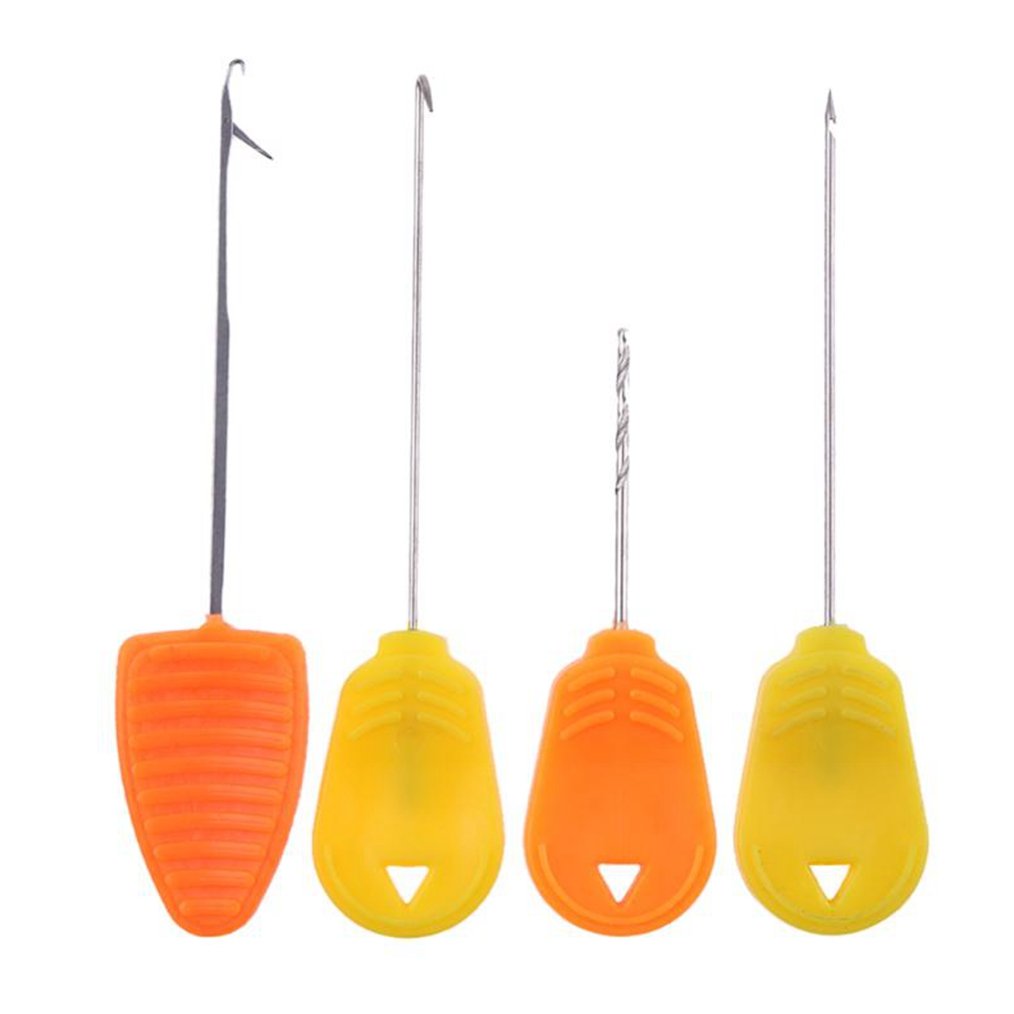 NEWSHOT Baiting Needle Tool (Set of 4)- Coarse Carp Sea Fishing Nut Boilie Needles Drill Stringer Needle, Baiting Needle