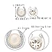 EVER FAITH 925 Sterling Silver CZ 8MM AAA Freshwater Cultured Pearl Lucky Horseshoe Stud Earrings Clear