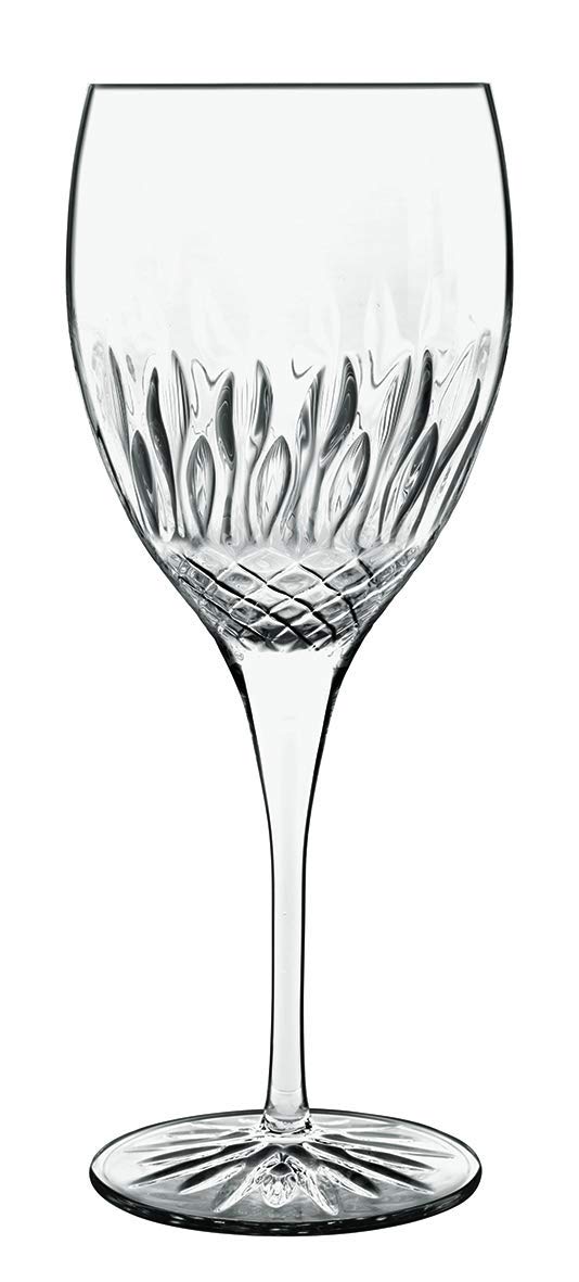 Luigi Bormioli Red Wine Glasses Set of 4 - Diamante Crystal Wine Glasses 520ml, Ultra Clear & Durable Dishwasher Safe Glassware with Titanium Reinforced Stems, Gift Box Included, Made In Italy