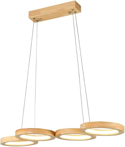 Hangeleuchte Holz Rund Pendelleuchte Led Dimmbar Hohenverstellbar Hangelampe Holzlampe Esszimmer Modern Hangende Deckenlampe Wohnzimmer Schlafzimmerlampe Hangend Decke Lampe Kuche 4 Flammig Amazon De Beleuchtung