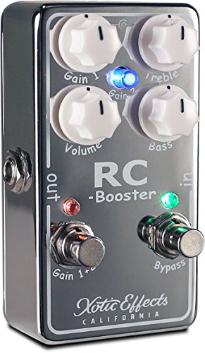 Xotic RCB-V2 RC Booster V2 Guitar Effects Pedal w/ Cleaning Cloth and 4 Cables