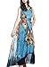 Wantdo Women's Peacock Printed Bohemian Summer Maxi Dress US 16