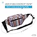 Kayhoma Boho Fanny Pack Stripe Festival Rave Retro Vintage Bum Bags Travel Hiking Waist Belt Purse