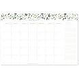 Bliss Collections Monthly Planner, Greenery Watercolor, Undated Desk Calendar and Planner for Organizing and Scheduling Tasks, Productivity Tracker, Goals, Notes and To-Do Lists, 12"x18" (18 Sheets)