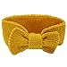 DaySeventh Baby Knitting Infant Kids Girl Bowknot Headbands Head Wrap Knotted Hair Band (Yellow)