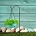 Lulu Home Shepherds Hook, Black Heavy Duty Garden Metal Hook, 37 inch for Outdoor Solar Lights, Hummingbird Feeders, Mason Jars, 4 Pack