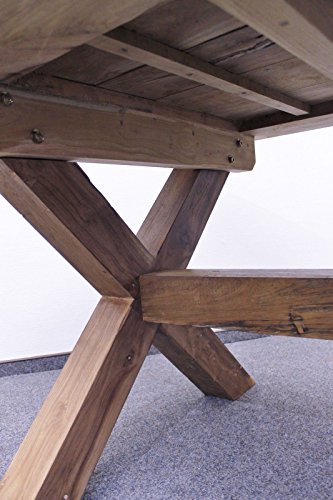 Teak GARTENTISCH BRAHN 200x100 Teakholz antik massiv Tisch Tafel Gartenmöbel – Bild 3