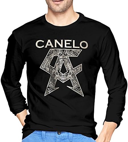 Classical Logo Canelo Alvarez Cool T-shirts Mens Long-Sleeve Black