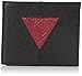 Guess Men's Culver Double Billfold Wallet, Black/Red, One Size