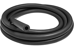 Unicaravan Silicone Vacuum Hose 10FT ID 5/16" (8mm), Wall Thickness 4mm,Matte Black Tubing, Automotive Marine & Industrial Use
