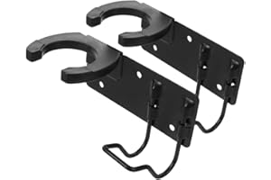 FRCOLOR 2pcs Metal Microphone Holder Wall-Mounted Hanger Hook for Ktv and Studio Use Space-Saving Mic