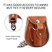 Hunting Slingshot Pouch WithTop Grade 2 in 1 Genuine Leather Ball Magnet Ammo Pouch Bag Case Holder CL17(Brown)