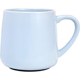 Bosmarlin Large Glossy Ceramic Coffee Mug, Tea Cup for Office and Home, 18 oz, Suitable for Dishwasher and Microwave(Blue, 1)