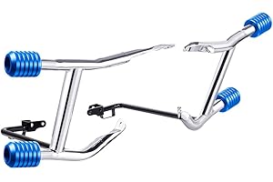 Advanblack 2025 Road Glide Chrome ProTek Rear Performance Crash Bar Saddlebags Guards with 4 Sliders for Harley Touring Stree