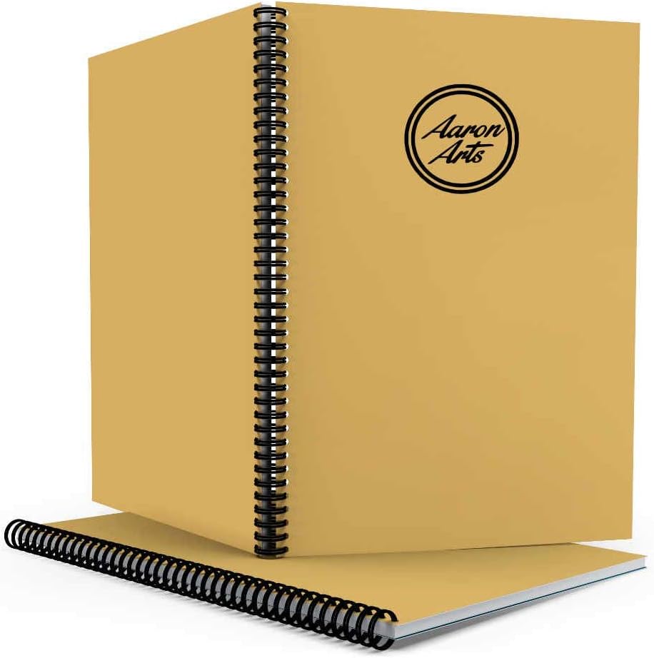 Aaron Arts Watercolour, Sketchbook, Premium Quality Paper, Cold Pressed (NOT), A4, 200 GSM, 35 Sheets - Textured Heavyweight Paper.