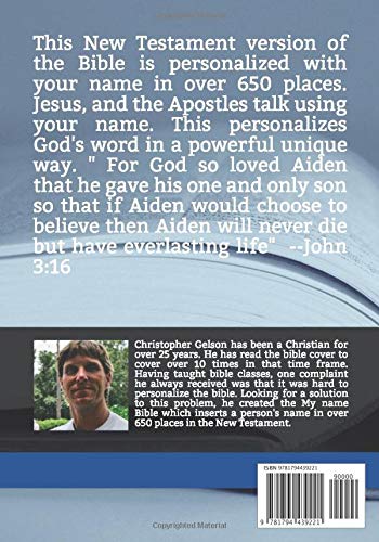 The My Name Bible: Aiden Edition: Gelson, Mr Christopher: 9781794439221:  Amazon.com: Books