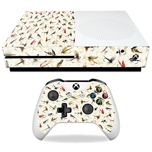 MightySkins Skin Compatible with Microsoft Xbox One S - Fishing Flies | Protect…