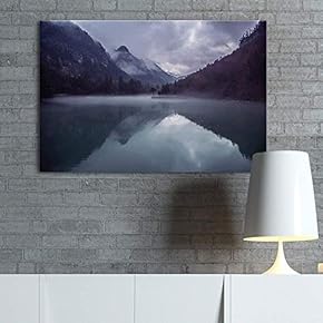 BRAND_NAMEBlack Mountains and Reflections on The Lake Home Art