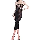 Women's Oil Shiny Bodystocking Lingerie Dress Sexy Lace Halter Body Stockings Sheer Full Body Stocking