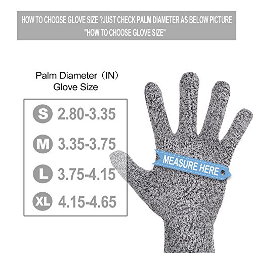 YINENN Cut Resistant Gloves with High Performance Level 5 Hand Protection,Food Grade Safety Gloves for Oyster Shucking,Fish Fillet Processing,Mandolin Slicing,Meat Cutting,Wood Carving-2 Pairs(Medium)