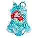 Disney Ariel Deluxe Swimsuit for Girls Size 9/10 Blue
