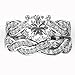 Metal Factory Sz 9 Sterling Silver 925 CZ Cubic Zirconia Infinity Wedding Engagement Ring Set