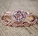 Zhiwen Fashion Elegant Women 18K Rose Gold Filled Morganite Pink Gemstone Wedding Bridal Ring Set（Size 6-10） (US code 8)