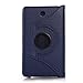 AiSMei Tab 4 8.0 Case, Rotating Stand Case For Samsung Galaxy Tab 4 8.0 SM-T330NU SM-T331, SM-T337 8-Inch Tablet PC, 8inch PU Leather Case + Bonus Stylus + Screen Protector - Navy Blue
