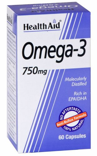 HealthAid Omega 3 750mg (EPA 425mg, DHA 325mg) - 60 Capsules