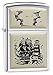 Zippo Scrimshaw Emblem Pocket Lighter, High Polish Chrome