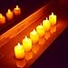 Pack of 6 Realistic Wick LED Flameless Candles Flickering by wind Super Realistic and Lifelike amber lights with 6 Batteries Included FREE!