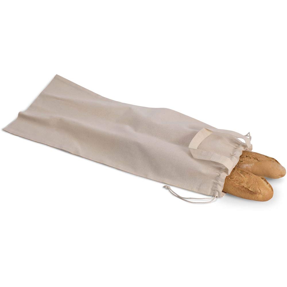 noTrash2003 Bread Bag Organic Cotton with Handles and Drawstring Closure for Opening and Closing (3er)