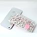 iPhone SE Case, iPhone 5S Case, iPhone 5 Case, Mavis's Diary 3D Handmade Bling Crystal Butterfly and Colorful Flowers Rhinestone Diamond with Hard Case Cover Pink Flower Rhinestone Butterfly