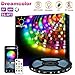 Nexillumi Dreamcolor LED Strip Lights with Remote, App Control 210 Chasing Modes 16.4Ft Pixel LED Strip 5050 RGB Light Strip with Built-in ICS Color Changing Addressable Light Strip