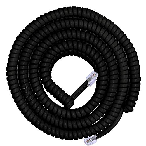COIL CORD 25' BLACK