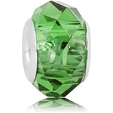 BlingNuts Sparkling Birthstones Spacer Charm Compatible with Pandora Charms Bracelets Gift Women Friendship Birthday Cubic Zirconia