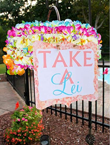 BOSHENG Hawaiian Leis Thickened Dance Garland Flower Leis for Party Favor Hula Hawaiian Dance,Tropical Hawaiian Luau Leis 4 Count