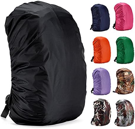 Easyhon 35L-80L Waterproof Backpack Rain Cover Rucksack Water Resist Cover For Hiking Camping Traveling (Black,X-Large)