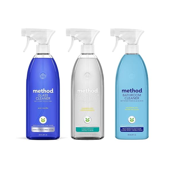 METHOD ALL NATURAL SURFACE CLEANING SPRAY – 28OZ VARIETY PACK – (SHOWER, BATHROOM AND GLASS)