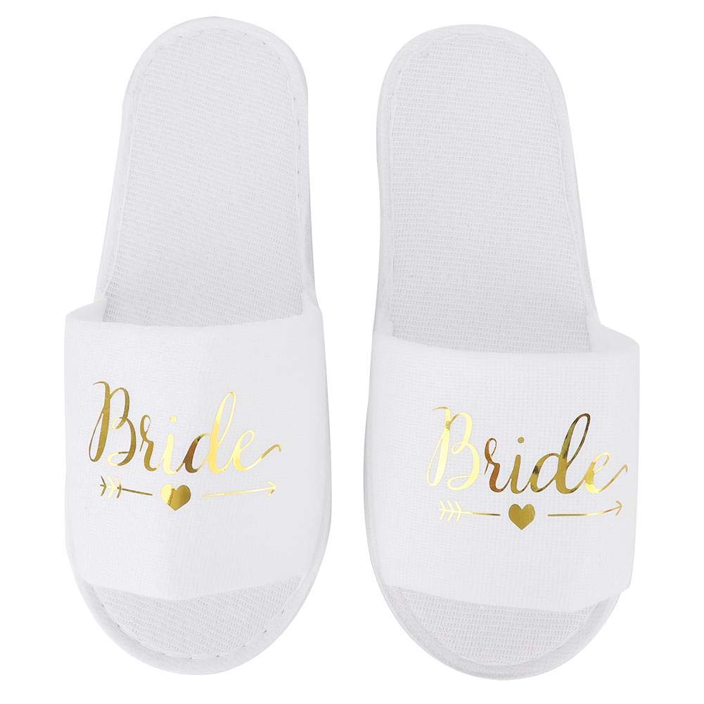 Fournyaa Hotel Slippers, Wedding Party Slippers, Lightweight Comfortable for Hotel Party(29 * 23 * 8cm-bride)