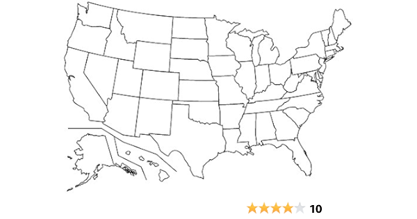 amazon com conversationprints blank united states map glossy poster picture photo america usa cool posters prints