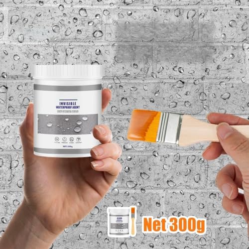 300g Sellador Invisible Impermeable, Agente Aislante Transparente, Waterproof Insulating Sealant, Waterproof Anti-Leakage Agent, Sellado Impermeable Para Interior y Exterior Grietas, Con Cepillo