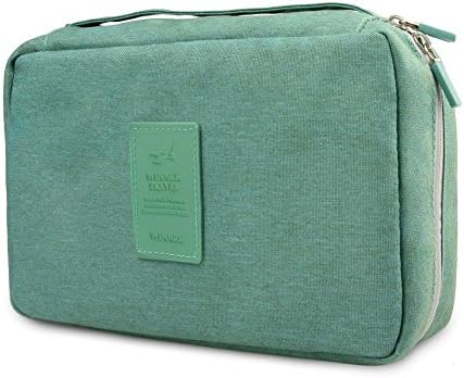 Hanging Toiletry Bag by Baison, Multifunction Makeup Cosmetic Bag Waterproof Portable Compact Travel Kit Organizer for Women, Men Shaving Kit with Hanging Hook (Grass Green)