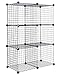 JS HANGER Black Wire Storage Cubes, Set of 6, Clothes Organizer