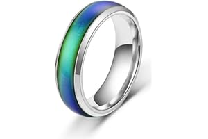 Funny Guy Mugs Band Mood Ring for Kids and Adults - Includes Color Mood Chart