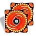 CONISY 120mm PC Case Cooling Fan Super Silent Computer LED High Airflow Cooler Fans - Orange (2 Pack)