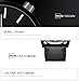Men's Unique Analog Quartz Classic Business Casual Waterproof Dress Wrist Fashion Watch with Black Leather Band and Calendar Date Window Black