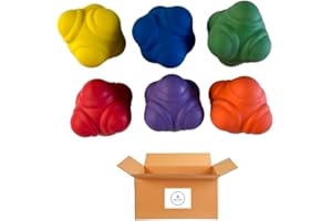 AHSR PRODUCTS Reaction Balls for Kids and Adults, 72mm, Great Balls for Agility and Coordination, Balance Training, Assorted Colors