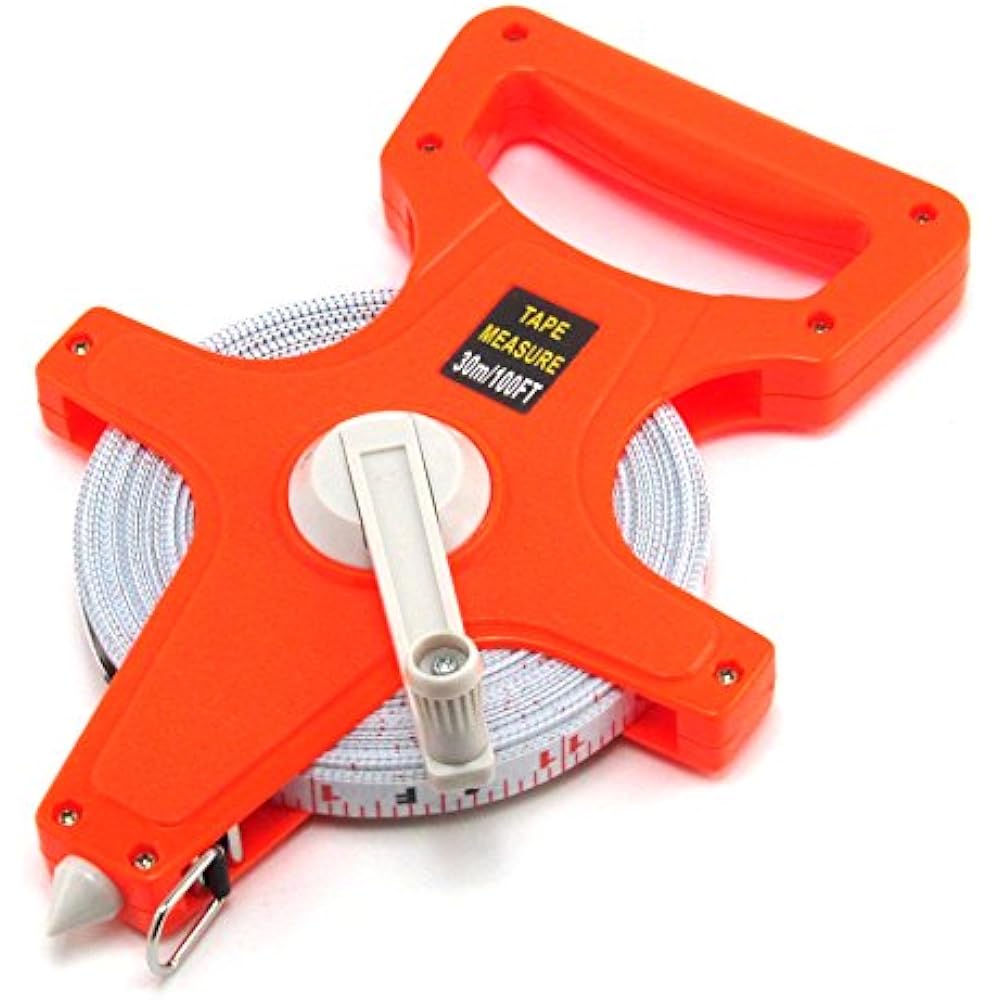 Elitexion 100Feet Open Reel Fiberglass Tape Measure Industrial