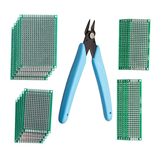 20 PCS 5x7 4x6 3x7 2x8CM Top Quality Double Side Prototype PCB Universal Printed Circuit Board+PCB Cutter